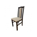 Scaun de living si bucatarie, DM7 Boston, din lemn masiv fag, tapiterie stofa, 120 kg, 96x43x40 cm, Wenge