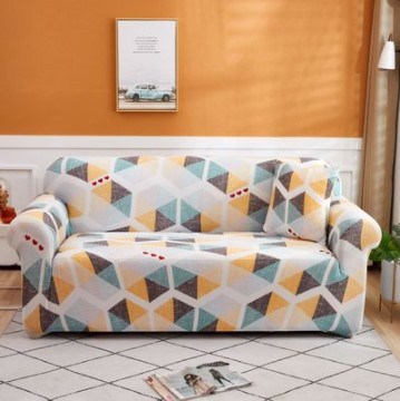 Husa universala pentru canapea, pat, cu 2 fete de perna, crem, 90x140 cm
