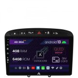 Cumpara ieftin Navigatie Peugeot 308 408 (2008-2013), Android 13, A-Octacore 4GB RAM + 64GB ROM, 9 Inch - AD-BGA9004+AD-BGRKIT265