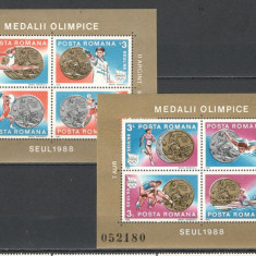 Romania.1988 Medalii olimpice SEUL-Bl. TR.496