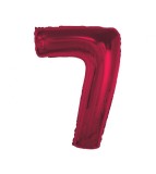 Balon folie sub forma de cifra, rosu, 92 cm-Tip Cifra 7