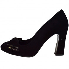 Pantofi dama, din piele naturala, Perla, 3222-1, negru foto