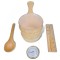 Accesorii sauna galeata/lingura/termometru/higrometru/clepsidra/bol