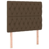 Cumpara ieftin Tablie de pat maro inchis 90x7x118/128 cm, material textil