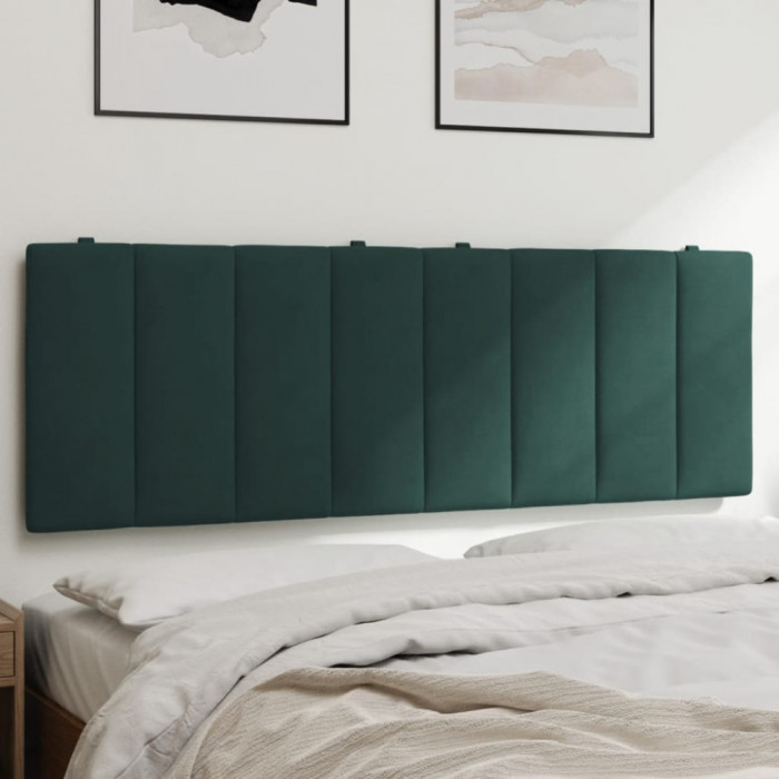 Gossi perna tablie de pat, verde, 120 cm, catifea