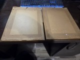 Lot vintage de 2 tablouri lucrate in lemn