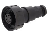 Conector Circular BULGIN PXV0739/S Mamă 6 pini 5A 277V IP68 IP69K 6-8mm