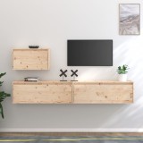 VidaXL Comode TV, 3 buc., lemn masiv de pin