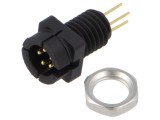 Conector circular BINDER 60V 3A 5 pini tată THT IP40 aurit