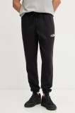 Reebok Classic pantaloni de trening barbati, culoarea negru, cu imprimeu, 100215126