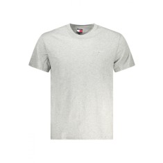 Tommy Jeans Tricou barbati, cu mini imprimeu, Regular fit, Gri deschis, XL