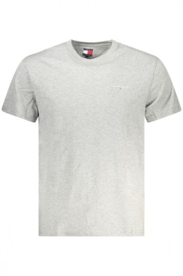 Tommy Jeans Tricou barbati, cu mini imprimeu, Regular fit, Gri deschis, XL foto