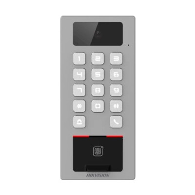Terminal control acces si interfon cu camera, tastatura, card, Bluetooth, Wi-Fi, Alarma - HIKVISION DS-K1T502DBFWX-C foto