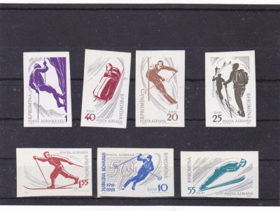 ROMANIA 1961 - SPORTURI DE MUNTE, NEDANTELAT, MNH - LP 514 a foto