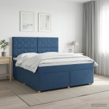 Cumpara ieftin Pat boxspring cu saltea albastru 160 x 200 cm Tesatura