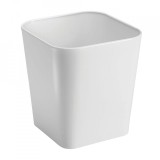 Cos de gunoi mDesign, metal, alb, 22,2 x 22,2 x 24,1 cm