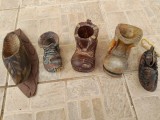Lot 5 bocanc gheata veche opinca veche vintage decor