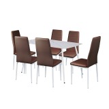 Jenna 6+1 &eacute;tkező garnit&uacute;ra barna