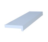 Glaf PVC interior pentru ferestre Alb 100 x 20 cm, Include piese laterale + Silicon alb 280 Ml