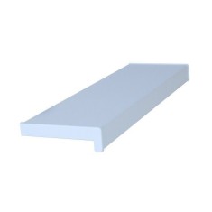 Glaf PVC interior pentru ferestre Alb 100 x 25 cm, Include piese laterale