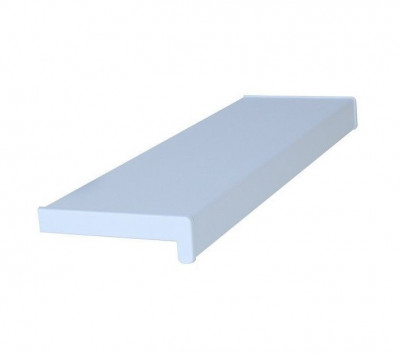 Glaf PVC interior pentru ferestre Alb 125 x 20 cm, Include piese laterale + Silicon alb 280 Ml foto