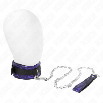 KINK - SHORT VELVET LACE NECKLACE WITH BELT 105 CM WITH NYLON TRIM 44 X 5.5 CM foto