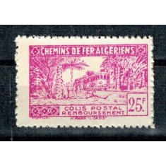 Algeria 1945 - 25Fr, colete postale, cai ferate, neuzat