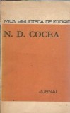 Jurnal N. D. Cocea Editia 1970 Mica Biblioteca Istorie Memorii Brosata Literatura Romana Clasica