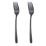 Furculite Mici din Oțel Inoxidabil Negru - Set de Lux, CMCLASS