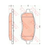 Placute frana Ford Fiesta 6, 06.2008-, Motorizare 1.6 Tdci, TRW