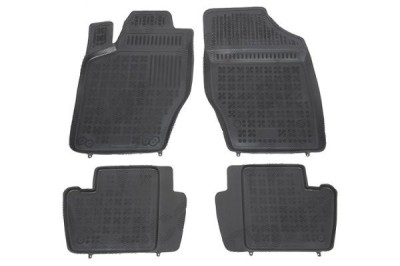 Set covorase auto din cauciuc CITROEN C4 (LA/LC), 10.2004-12.2010; C4 (B7), 09.2010-, Peugeot 307 (3 ), 03.2001-09.2007, presuri tip tavita, negru; e foto