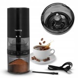 R&acirc;șniță de cafea fără fir, 30 W, 25 g, freze conice ceramice, neagră