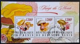 Ciuperci - Benin 2015 - Coliță Set Complet 3 Timbre Fungi du Monde (Ștampilată / CTO) CP1_II