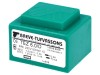 Transformatorcapsulat BREVE TUFVASSONS 6VA 230V AC Model TEZ6/D230/7.5-7.5V Montare PCB Iesire 7.5V