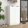 Dulap Pantofar Alb Lemn 59x35x100 cm Rafturi Depozitare Incaltaminte