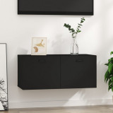 VidaXL Comodă TV, negru, 80x35x36,5 cm, lemn prelucrat