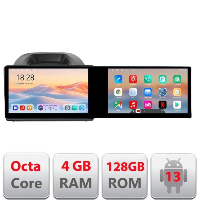 Navigatie Ford Ecosport 2017-2019 Edotec 2 ecrane 8 core 4+128 21.6 inch Incell android Wifi 5Ghz gps internet KIT-ecosport2018 CarStore Technology