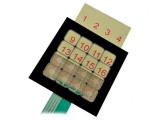 Tastatură cu Membrană 16 Butoane 80mm 2,54mm