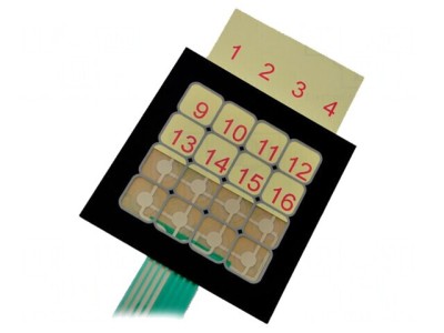 Tastatură cu Membrană 16 Butoane 80mm 2,54mm foto