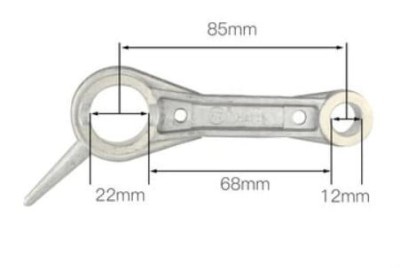 Biela cap compresor de aer aluminiu 12*22*85mm CH055 foto