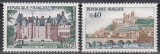 Franta 1968 - Cladiri istorice, 2 Serii, MNH