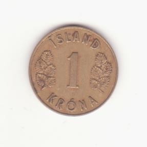 Islanda 1 coroană 1946, an unic de batere - KM# 12, Sch&amp;ouml;n# 16, SIEG# 24. foto