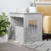 VidaXL Ladă pentru c&acirc;ini, gri beton, 55x80x68 cm, lemn compozit 838326