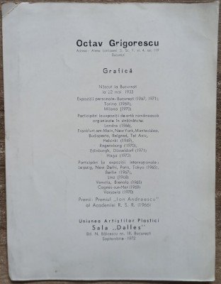 Expozitia de grafica Octav Grigorescu 1972 foto