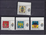 ROMANIA 2008 LP 1816 INSEMNE HERALDICE ROMANESTI SERIE CU TABS MNH