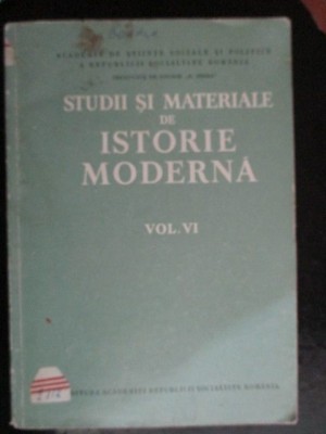 Studii si materiale de istorie moderna vol.6 foto