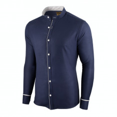 Camasa pentru barbati, bleumarin, slim fit - Neo Elegance foto