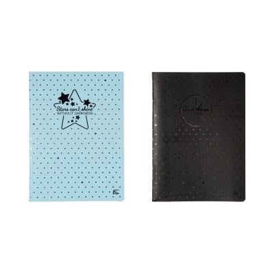 Caiet Design Dots, A5, 48 file, h&amp;acirc;rtie 80g/Mp, copertă carton 300gsm, dictando foto