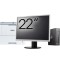 Pachet Calculator Second Hand Fujitsu Esprimo Q958 Mini PC, Intel Core i5-8400 2.80 - 4.00GHz, 8GB DDR4, 256GB SSD + Monitor 22&amp;quot; + Imprimanta Bro