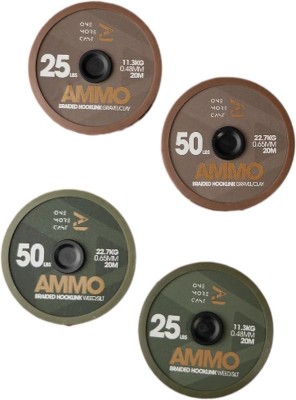 Fir Textil ONE MORE CAST Tackle Ammo Camo Braided Hooklink, Gravel-Silt, 50lbs-22.70kg , 20m foto